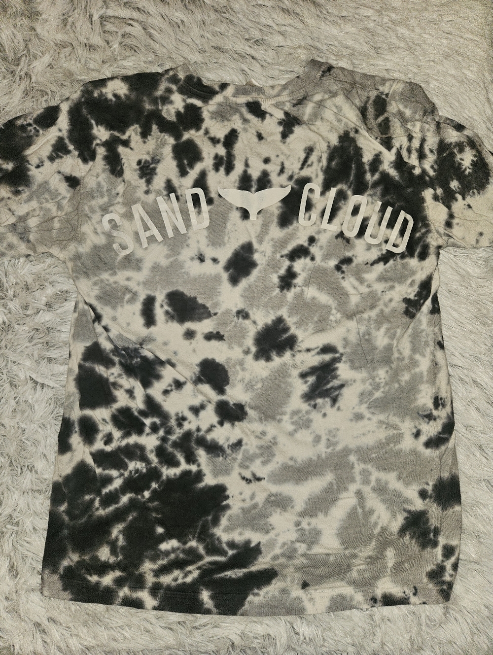 Sand Cloud Tie Dye Tee Size L | Graphic Back Logo | Pocket Front | Neutral Wash